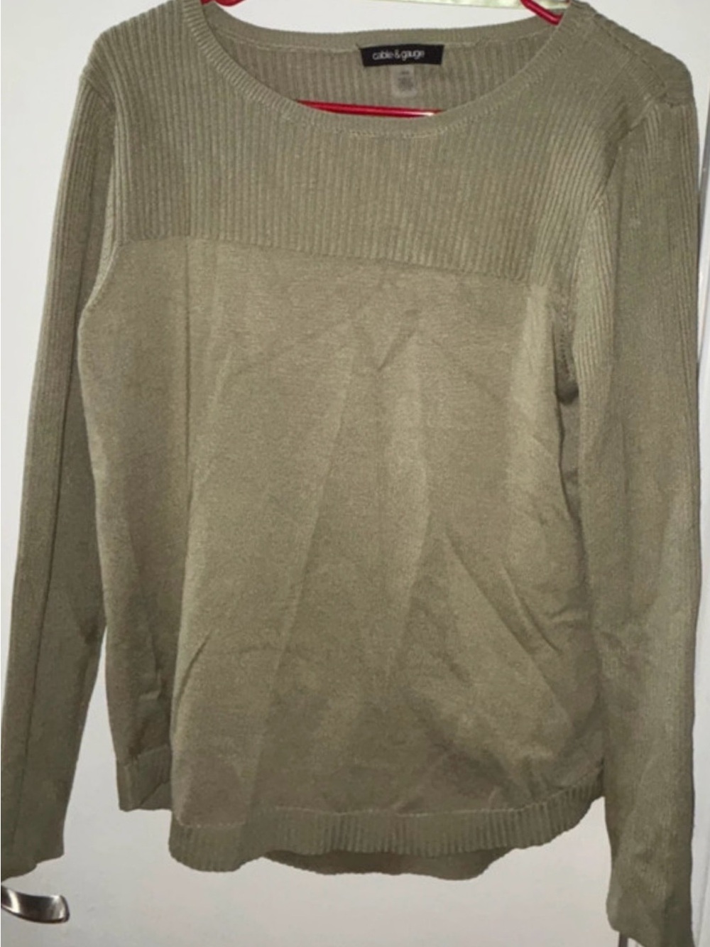 Women’s Olive Green Solid Knit Sweater